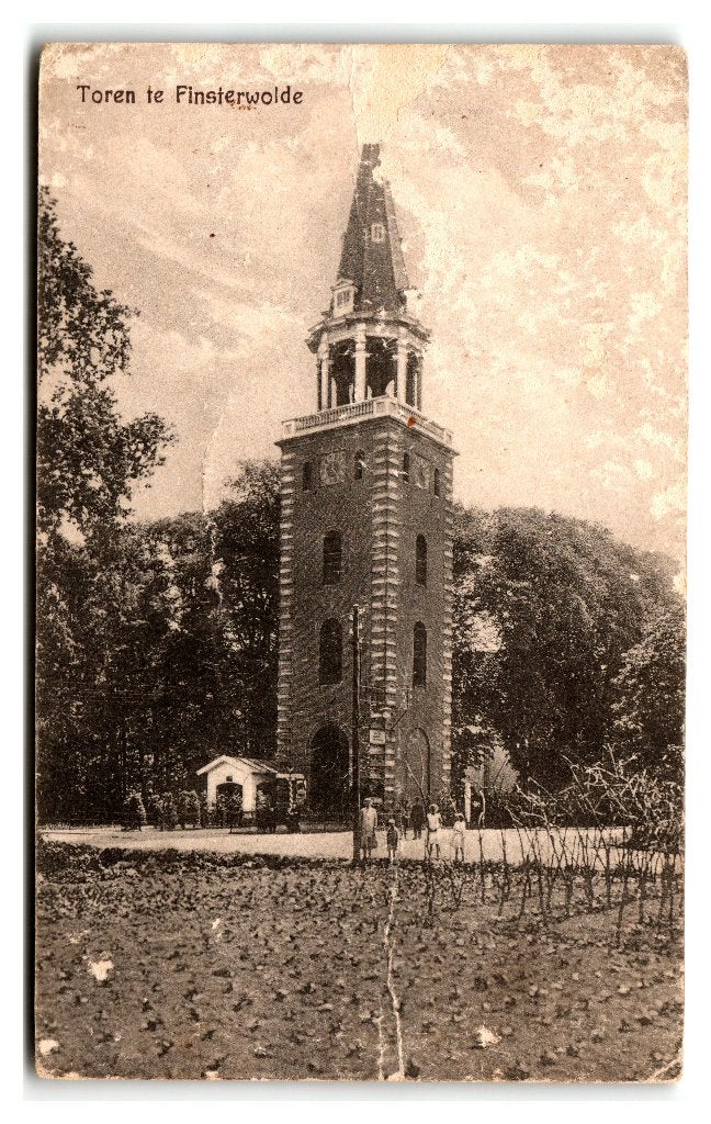 Finsterwolde, Toren te Finsterwolde. Lees beschrijving, Ophalen of Verzenden, 1920 tot 1940, Gelopen, Groningen