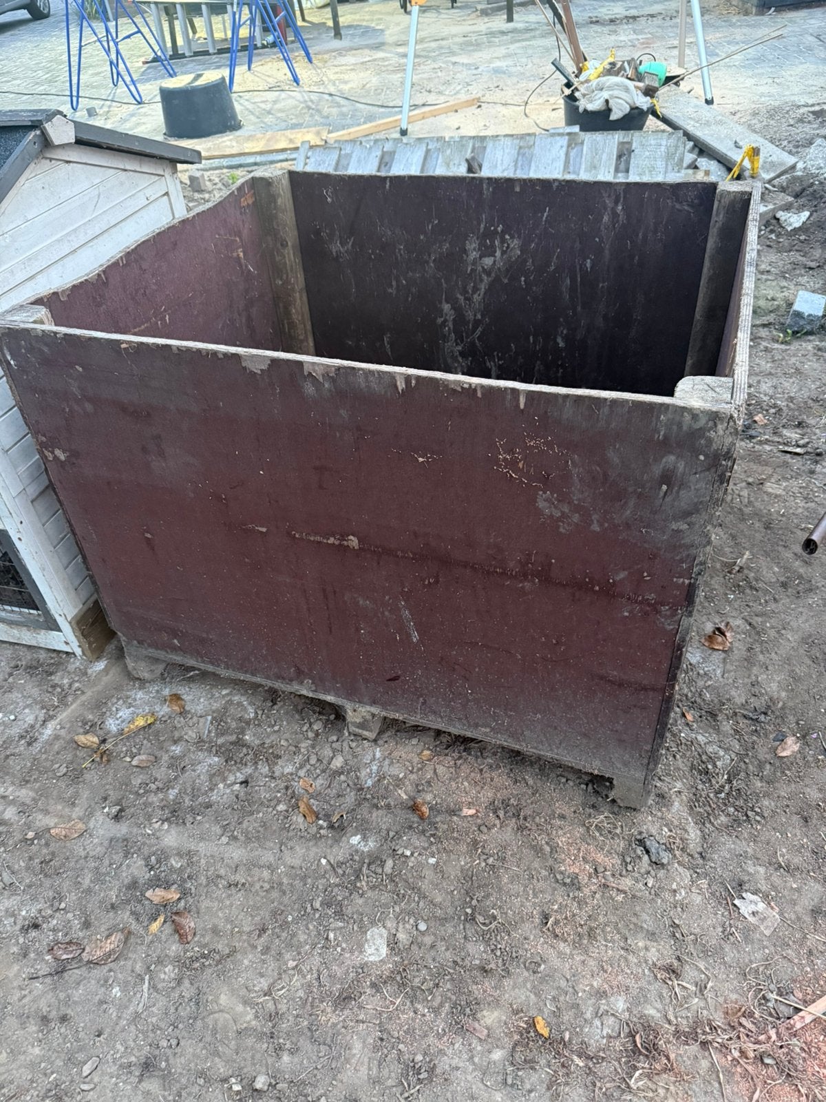 Stevige houten bak / kist – ca. 120 x 100 cm, Ophalen of Verzenden, Zo goed als nieuw, Rechthoekig, Tuin