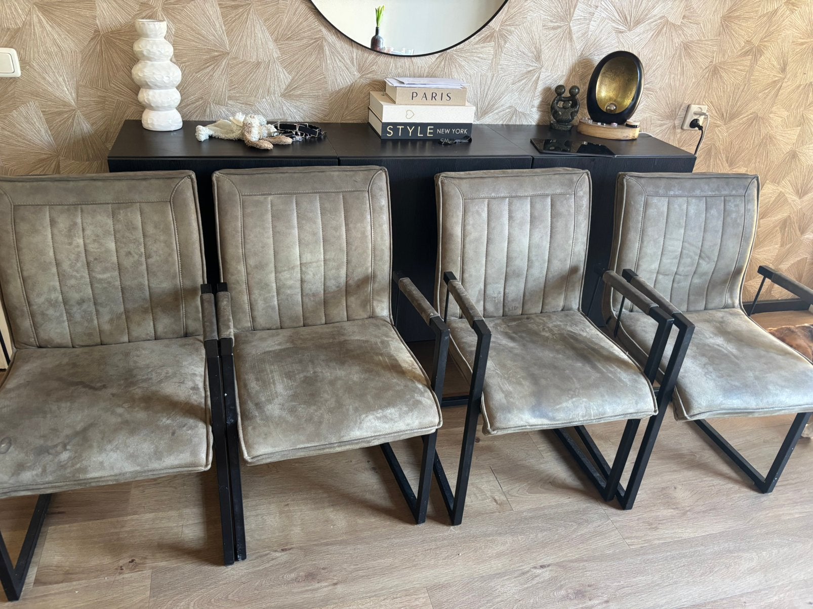4 eetkamer stoelen, Huis en Inrichting, Stoelen, Ophalen, Gebruikt, Overige kleuren, Vijf, Zes of meer stoelen