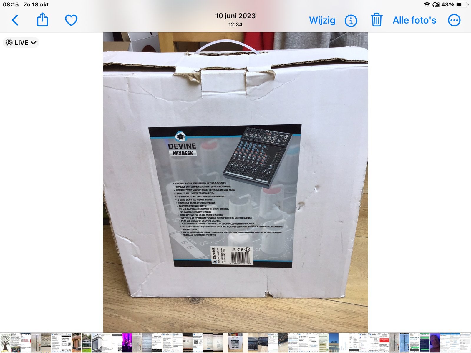 Devine MixDesk 1002FX-MP Mengpaneel - Nieuw in doos, Ophalen of Verzenden, Nieuw, 10 tot 20 kanalen, Microfooningang
