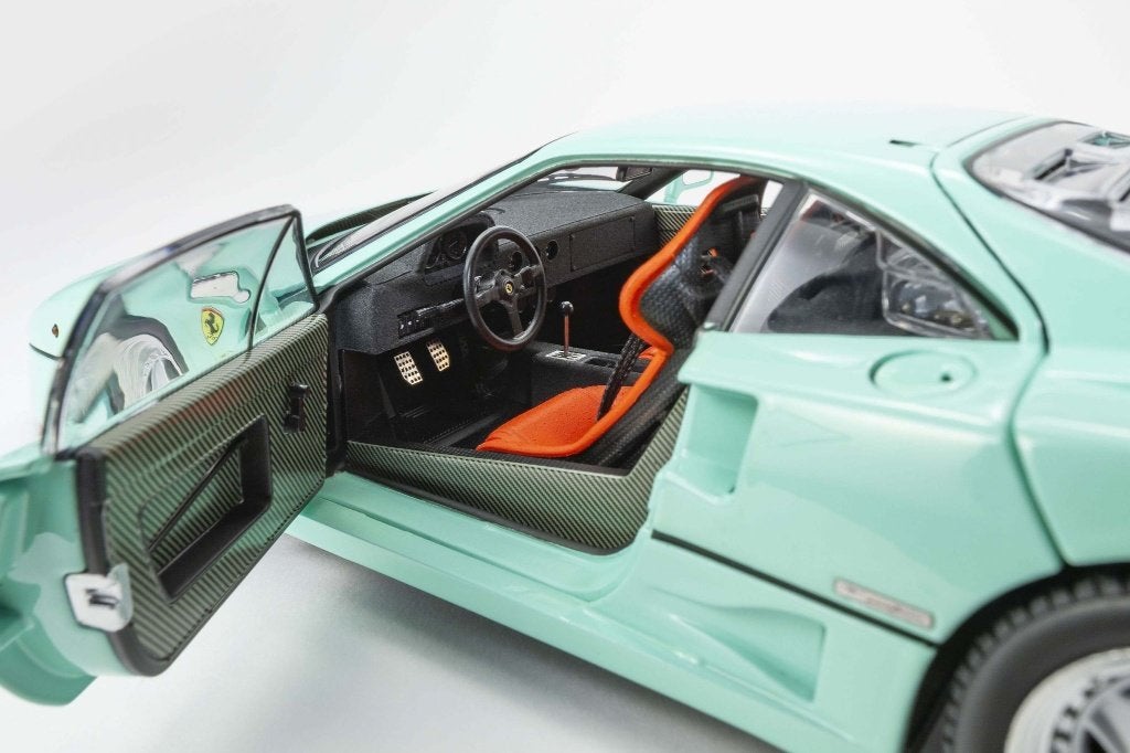 Kyosho 1:18 Ferrari F40 Mint Green 1987 Die-Cast Collection, Ophalen of Verzenden, Zo goed als nieuw, Auto, Kyosho
