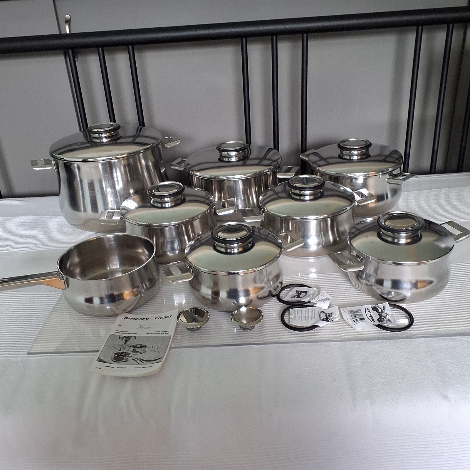Demeyere pannenset, Huis en Inrichting, Keuken | Potten en Pannen, Ophalen, Demeyere, Gebruikt, Pannenset