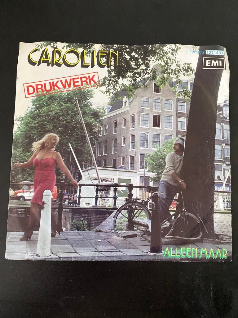 DRUKWERK.  CAROLIEN., Cd's en Dvd's, Vinyl | Nederlandstalig, Ophalen of Verzenden, Gebruikt, 7 inch, Levenslied of Smartlap