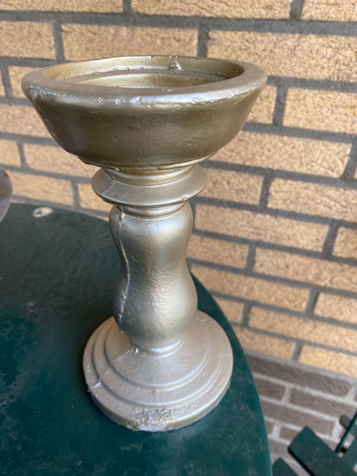 Gouden Kandelaar - Gebruikt, Gebruikt, Ophalen of Verzenden, Metaal, Kandelaar