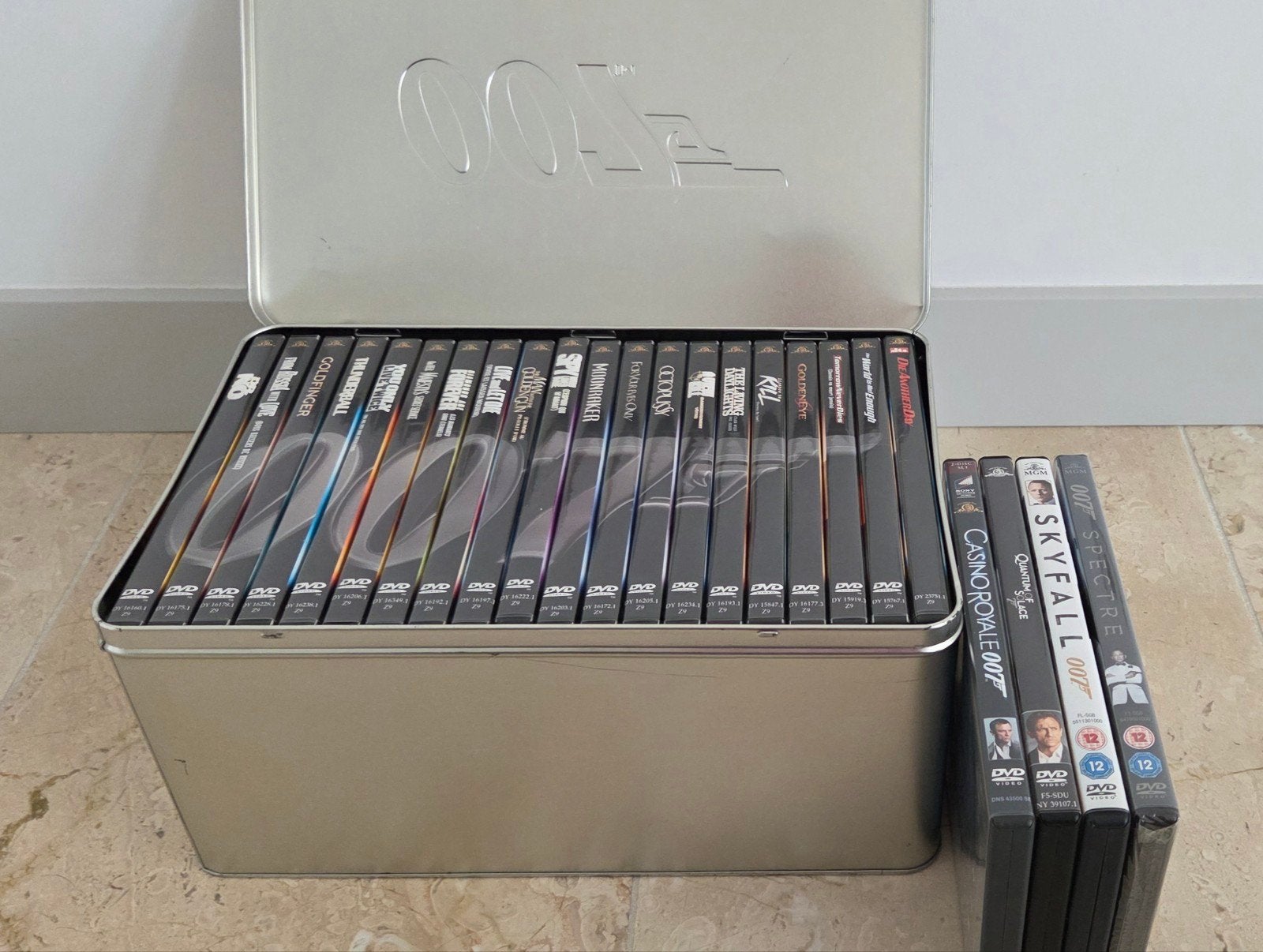 James Bond 007 DVD Collectie (20 films + 4 extra), Engels, Nederlands, Ophalen of Verzenden, Zo goed als nieuw