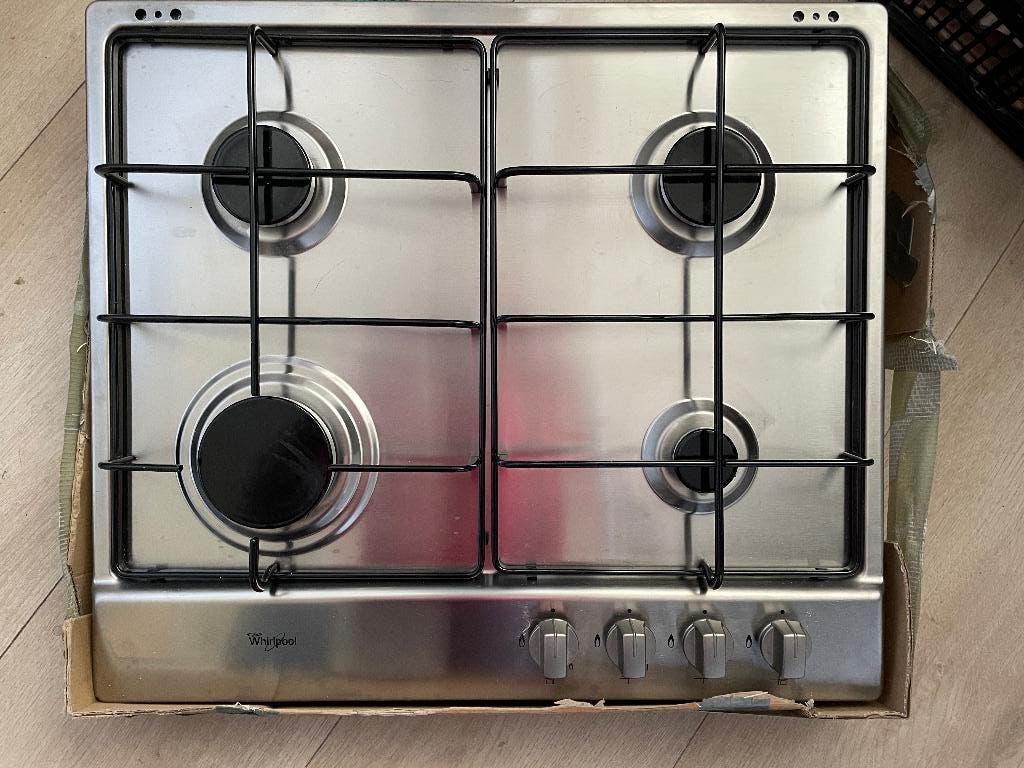 Whirlpool inbouw gaskookplaat 4 pits, Witgoed en Apparatuur, Kookplaten, Nieuw, Inbouw, Gas, 4 kookzones