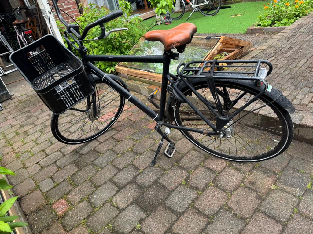 Cortine Antilope herenfiets met voordrager 7 versnelling, Gebruikt, Versnellingen, 49 tot 53 cm, Trommelrem