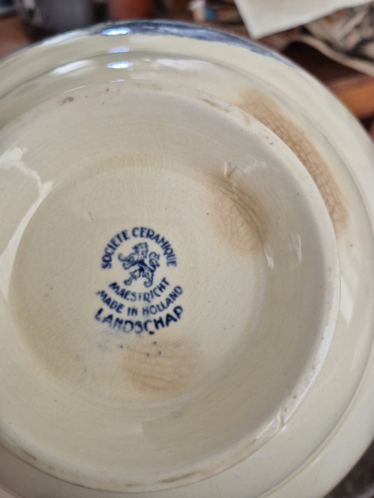 Vintage Societe Ceramique Maastricht 'Landschap' Servies, Ophalen
