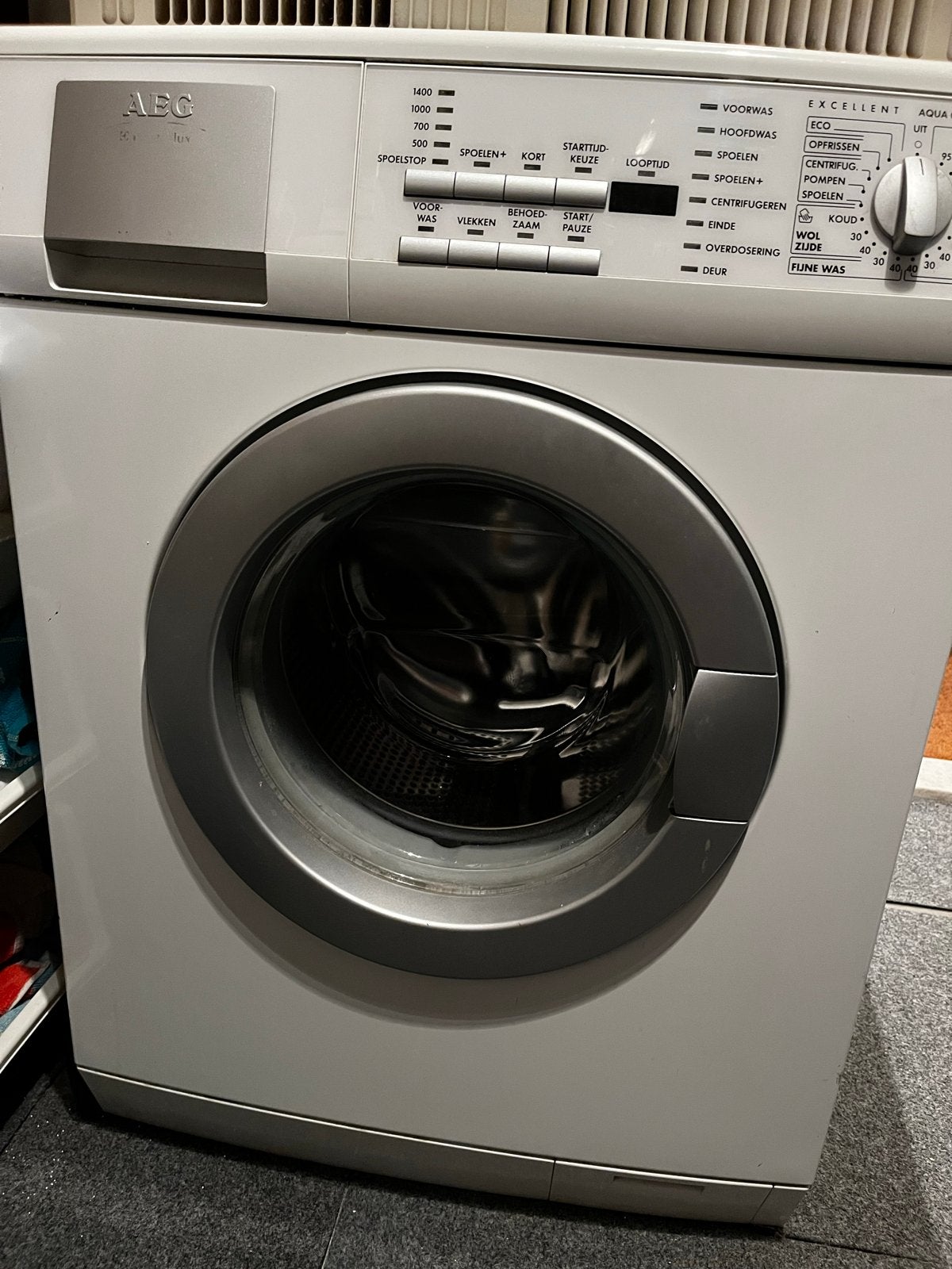 AEG L74803 Wasmachine - Voorlader, 1400 toeren, Witgoed en Apparatuur, Ophalen, Gebruikt, Voorlader, Wolwasprogramma