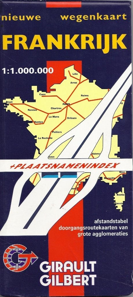 F08 plattegrond girault gilbert frankrijk, Gelezen, Ophalen of Verzenden, Landkaart, 2000 tot heden
