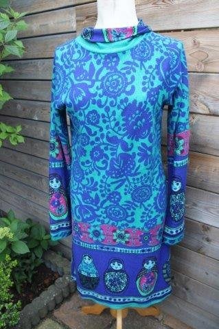 Jurk groen/ blauw Palme mt M/L winter Vaste prijs AANBIED, Kleding | Dames, Jurken, Maat 38/40 (M), Palme, Blauw, Ophalen of Verzenden