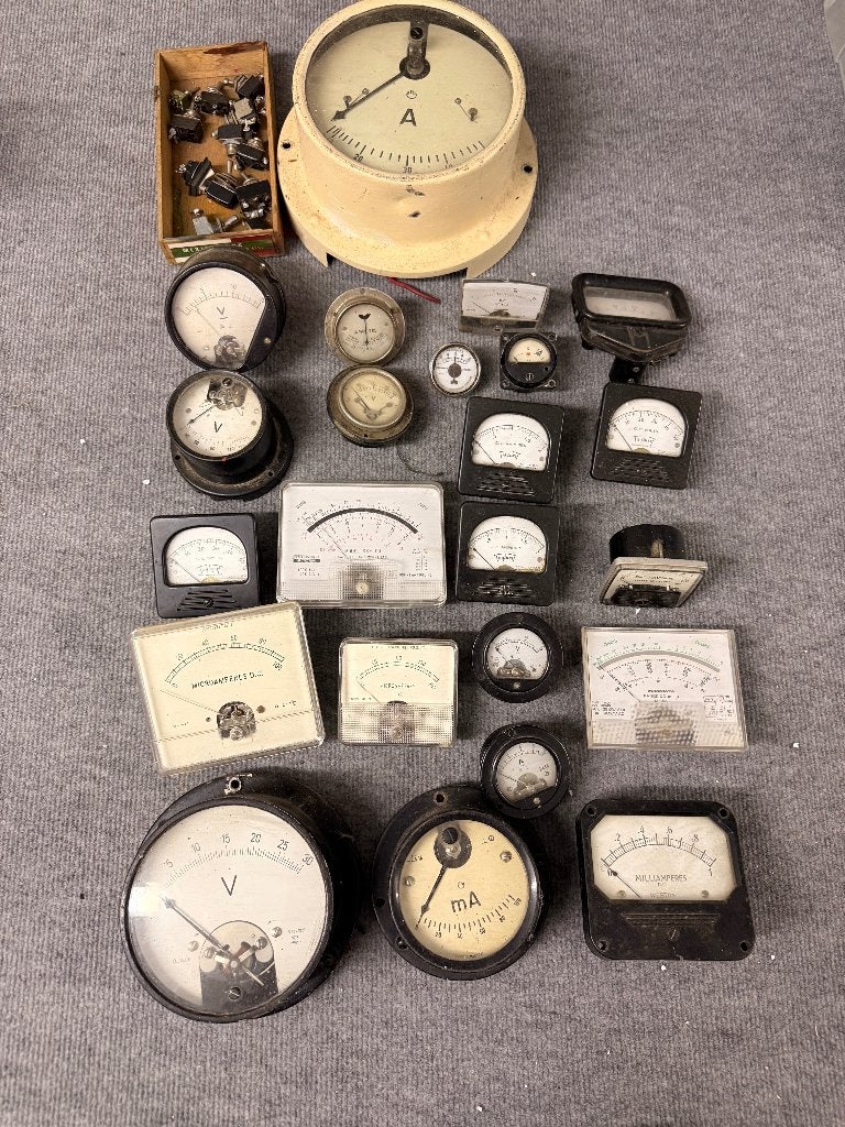 verzameling vintage paneelmeters, Ophalen of Verzenden