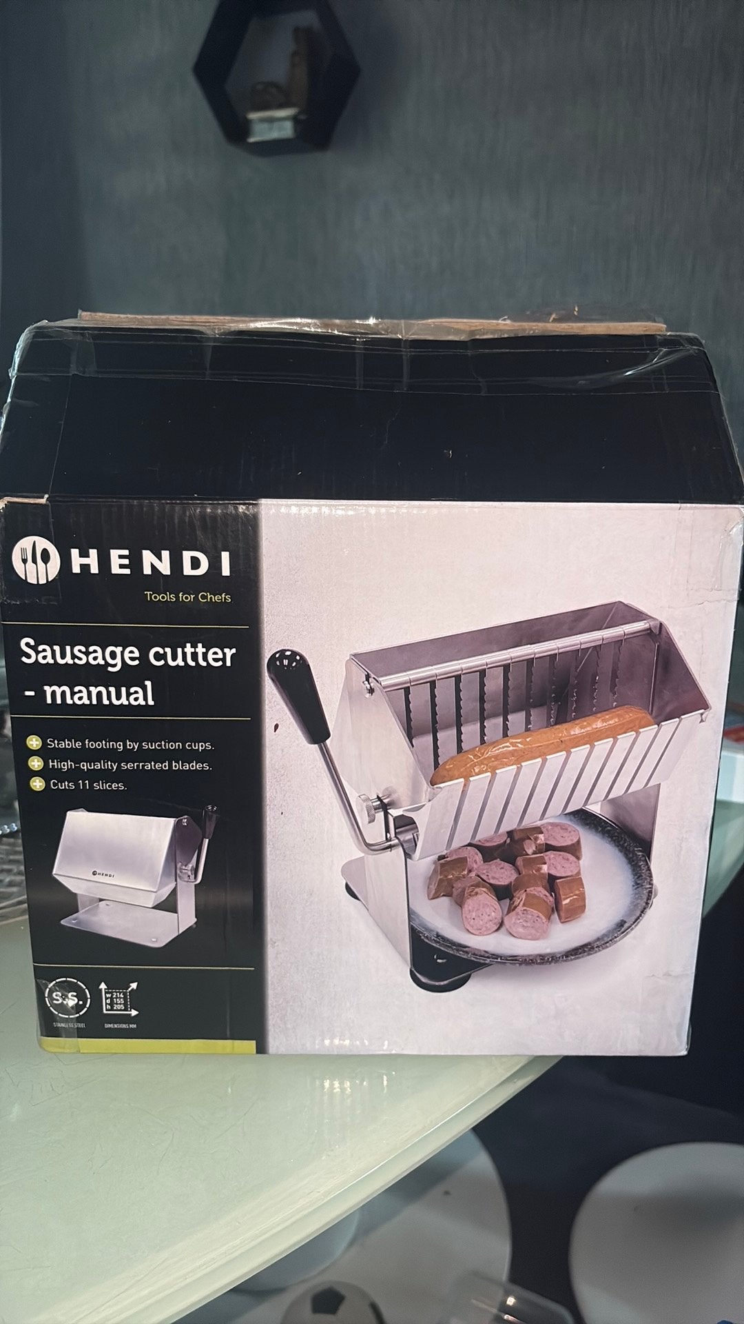 Nieuw HENDI Worstsnijder Gekarteld mes, Ophalen of Verzenden, Nieuw