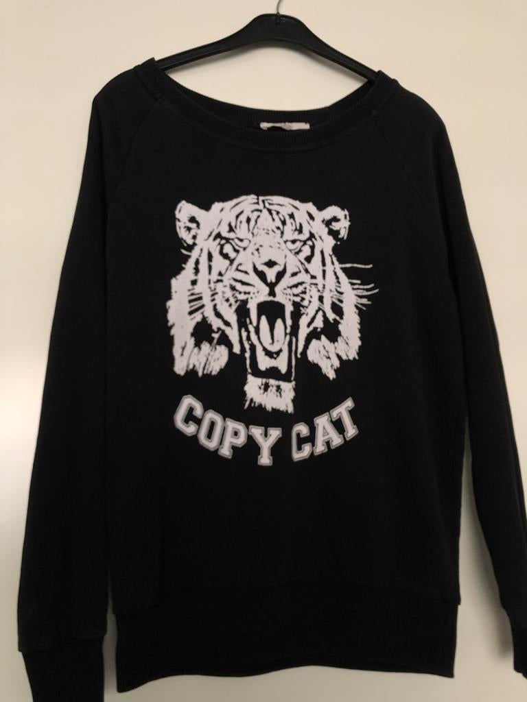 Nikkie sweater met tijgerprint - Maat S, Kleding | Heren, Ophalen of Verzenden, Zo goed als nieuw, Maat 46 (S) of kleiner, Zwart