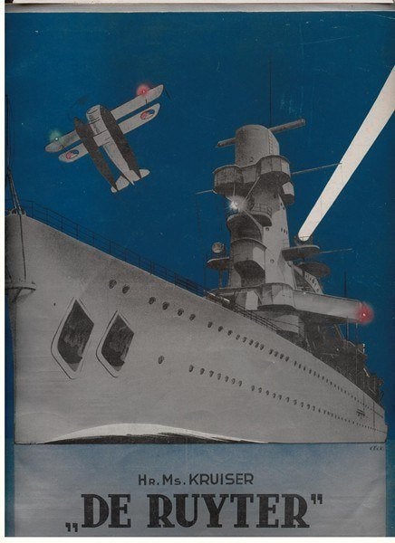 Schip en Werf - Hr. Ms. Kruiser De Ruyter, Ophalen of Verzenden, Voor 1940, Gelezen, Marine