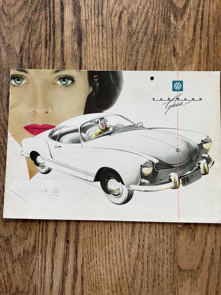 VW Karmann Ghia brochure, Auto diversen, Handleidingen en Instructieboekjes, Ophalen of Verzenden