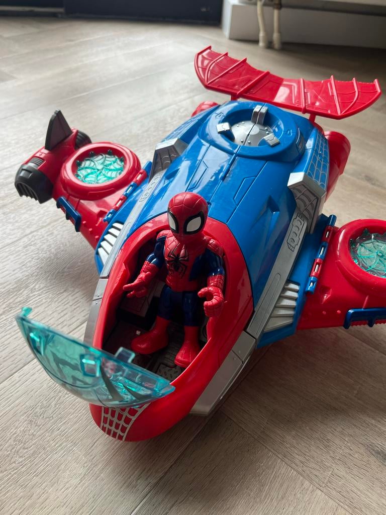 Playskool Marvel Super Hero Adventures Spider-Man Jetquarter, Ophalen, Zo goed als nieuw