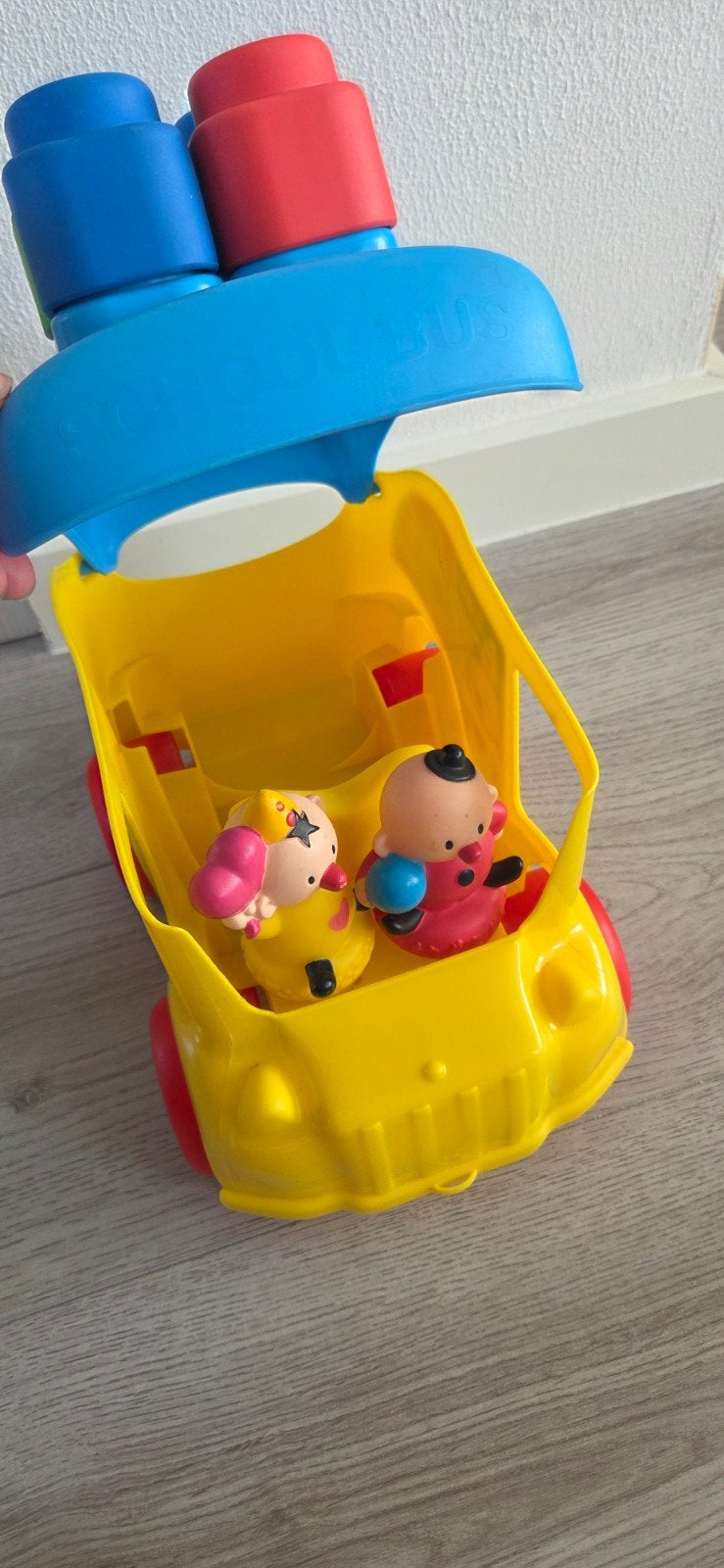 Baby Clementoni Baby Clementoni Babybus met stapelblokken, Ophalen of Verzenden, Zo goed als nieuw, Auto, Met wieltjes
