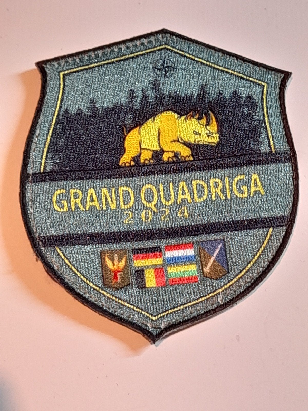 Mouwembleem GRAND QUADRIG 2024, Verzamelen, Ophalen of Verzenden, Landmacht, Duitsland, Embleem of Badge