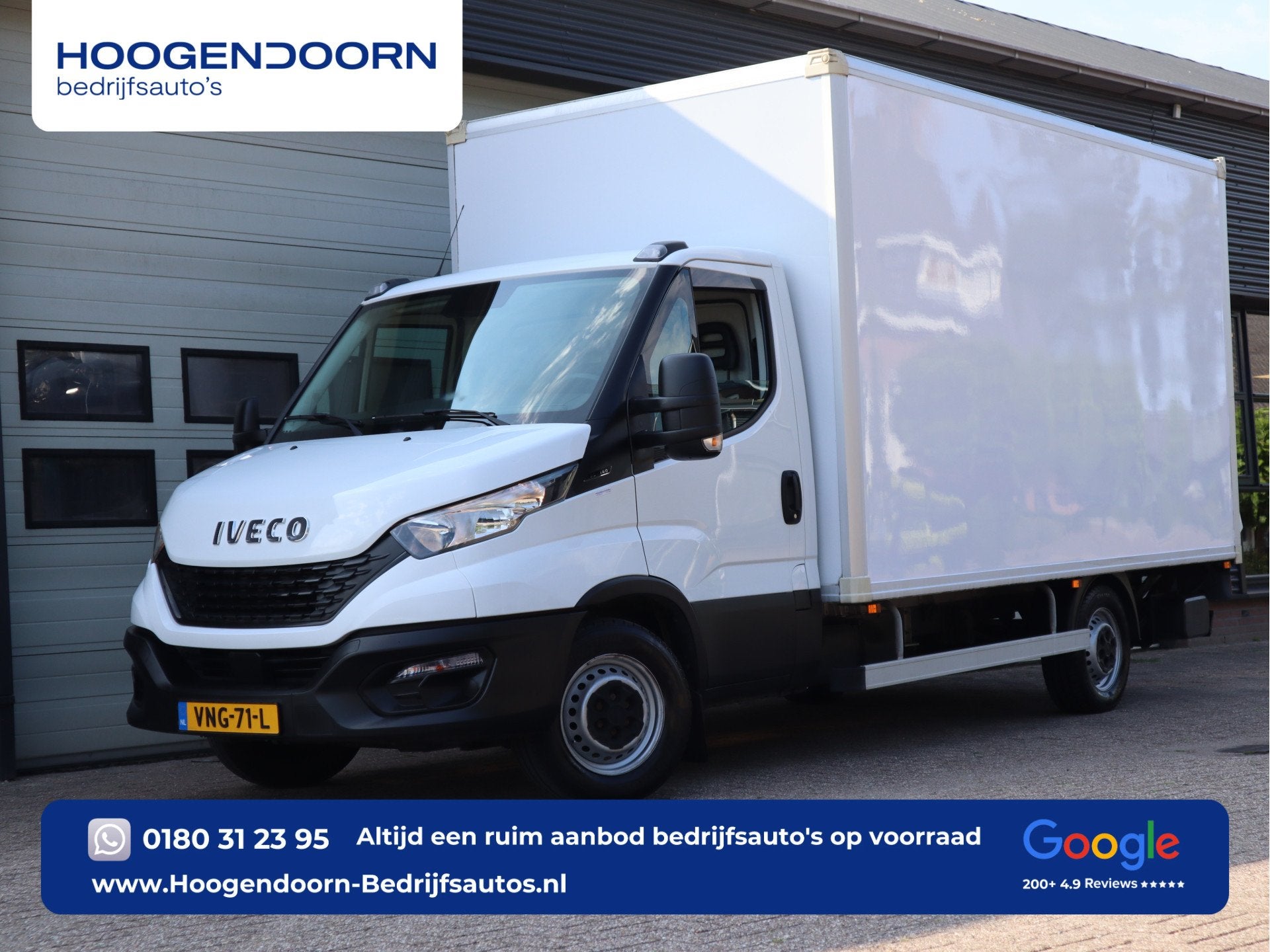Iveco Daily 35S14 136pk Euro 6 Bakwagen - Dhollandia Klep +, Auto's, Gebruikt, Euro 6, Iveco, Wit