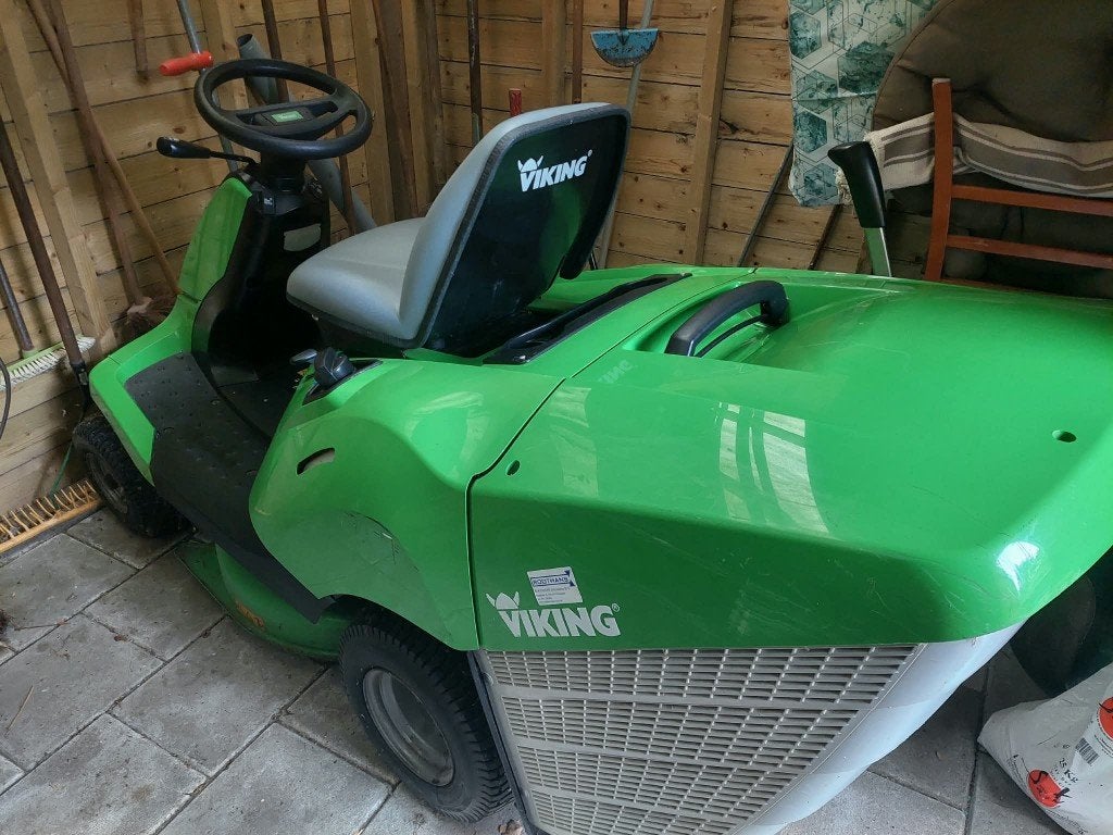 Grasmaaier Viking MR 4082 (Stihl nu), Tuin en Terras, Ophalen, Viking, Gebruikt, Benzine-grasmaaier