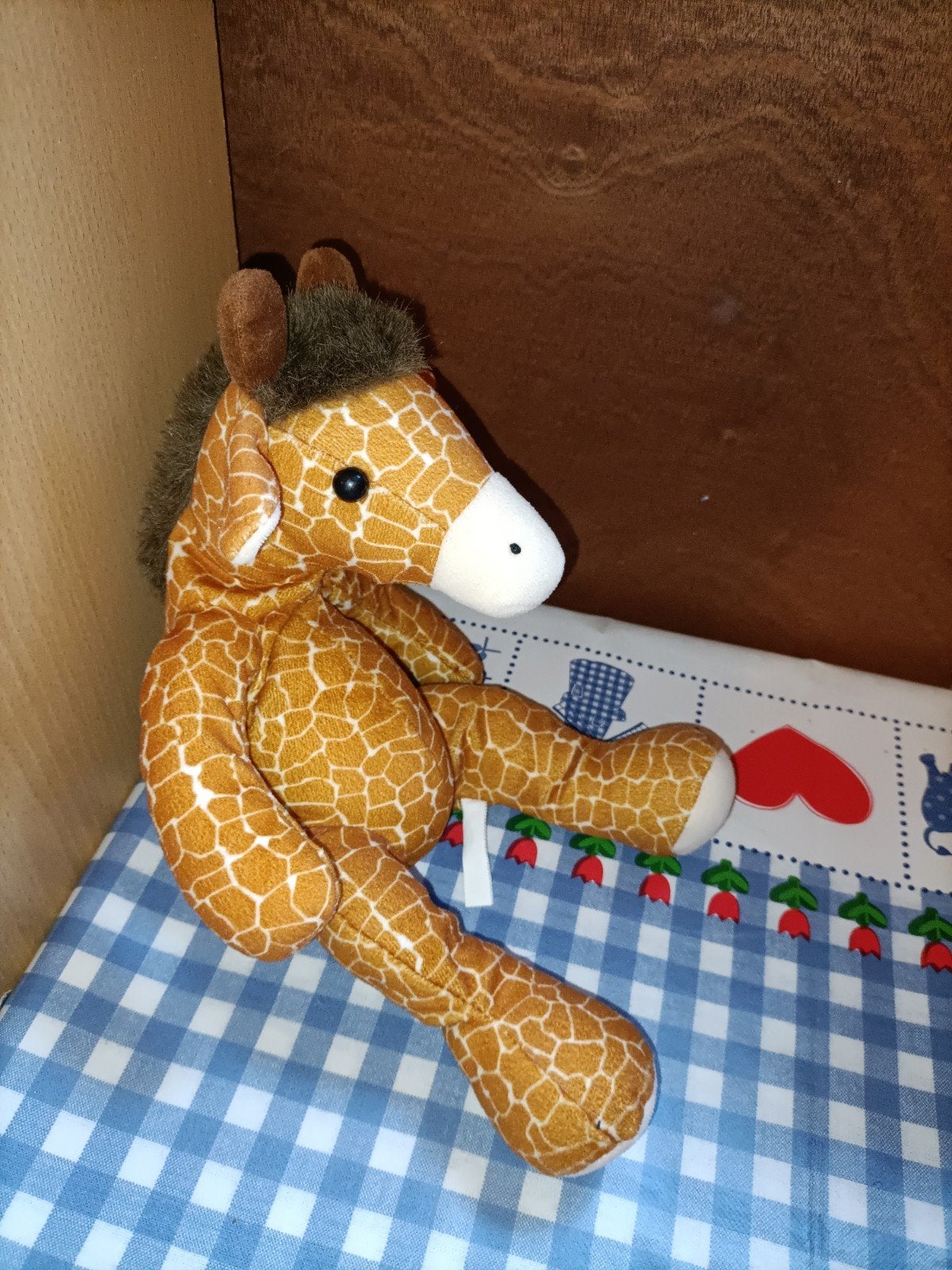 Giraffe knuffel Jurjen de Vries 30 cm groot, Ophalen of Verzenden, Zo goed als nieuw, Overige typen