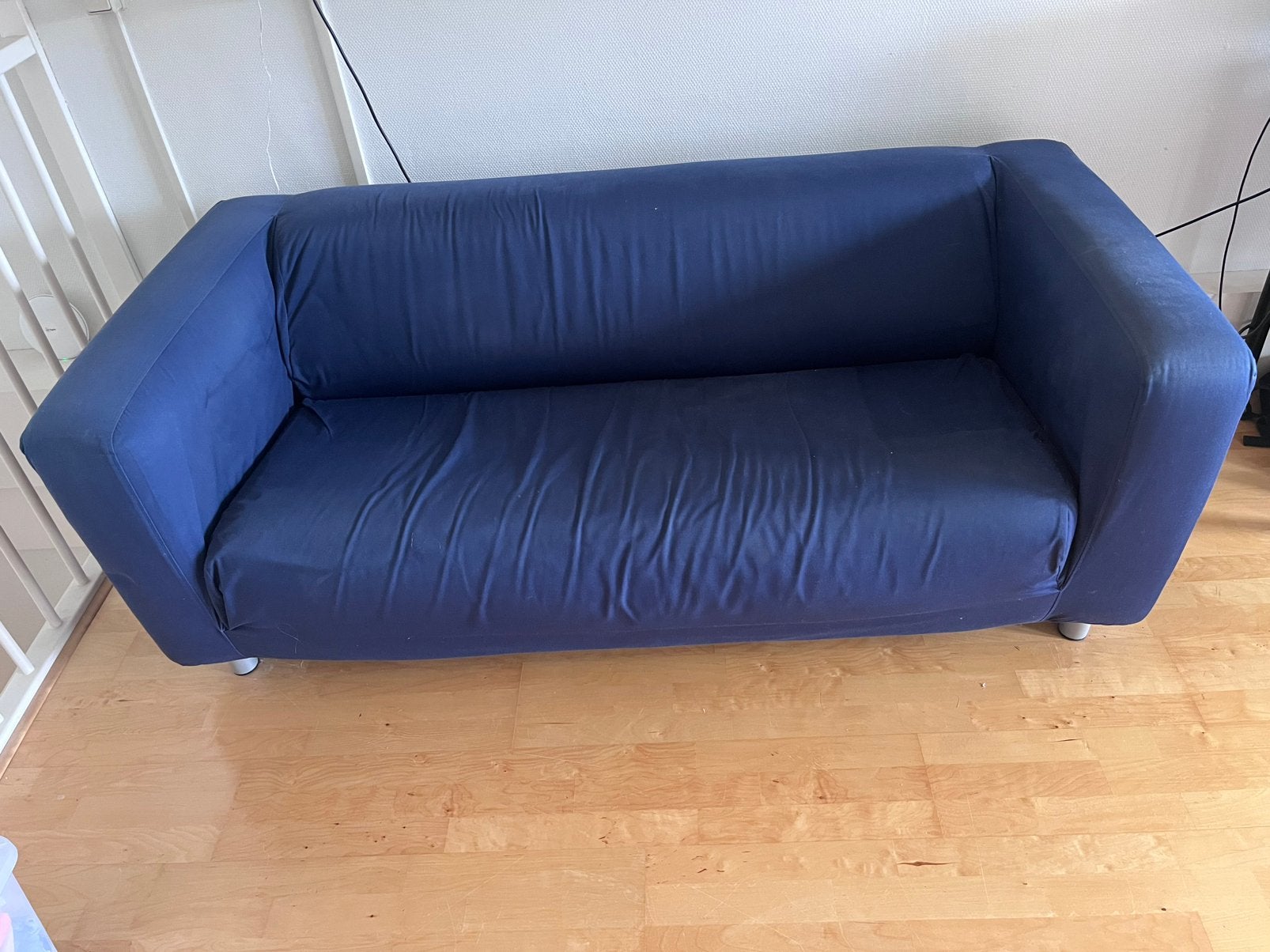 Klippan bank donkerblauw, Ophalen, Gebruikt, 150 tot 200 cm, Tweepersoons