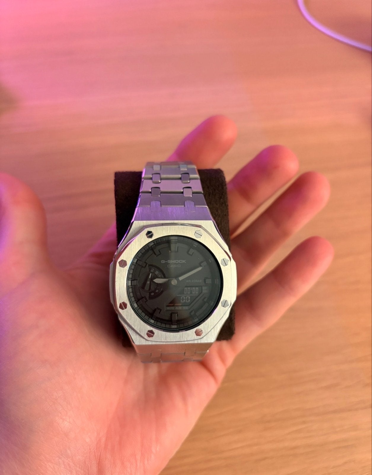 CasioOAK G-Shock AP Mod | Full Metal Zwarte Wijzerplaat, Sieraden, Tassen en Uiterlijk, Horloges | Heren, Kunststof, Polshorloge