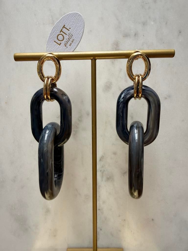 Lott Gioielli NIEUW, Sieraden, Tassen en Uiterlijk, Oorbellen, Zo goed als nieuw, Goud, Grijs, Verzenden