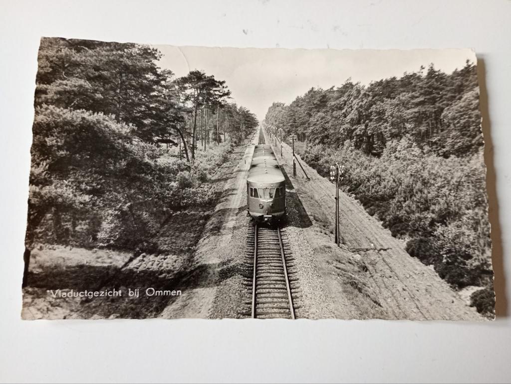 Ommen Spoorweg met Trein, Ophalen of Verzenden, 1940 tot 1960, Gelopen, Overijssel
