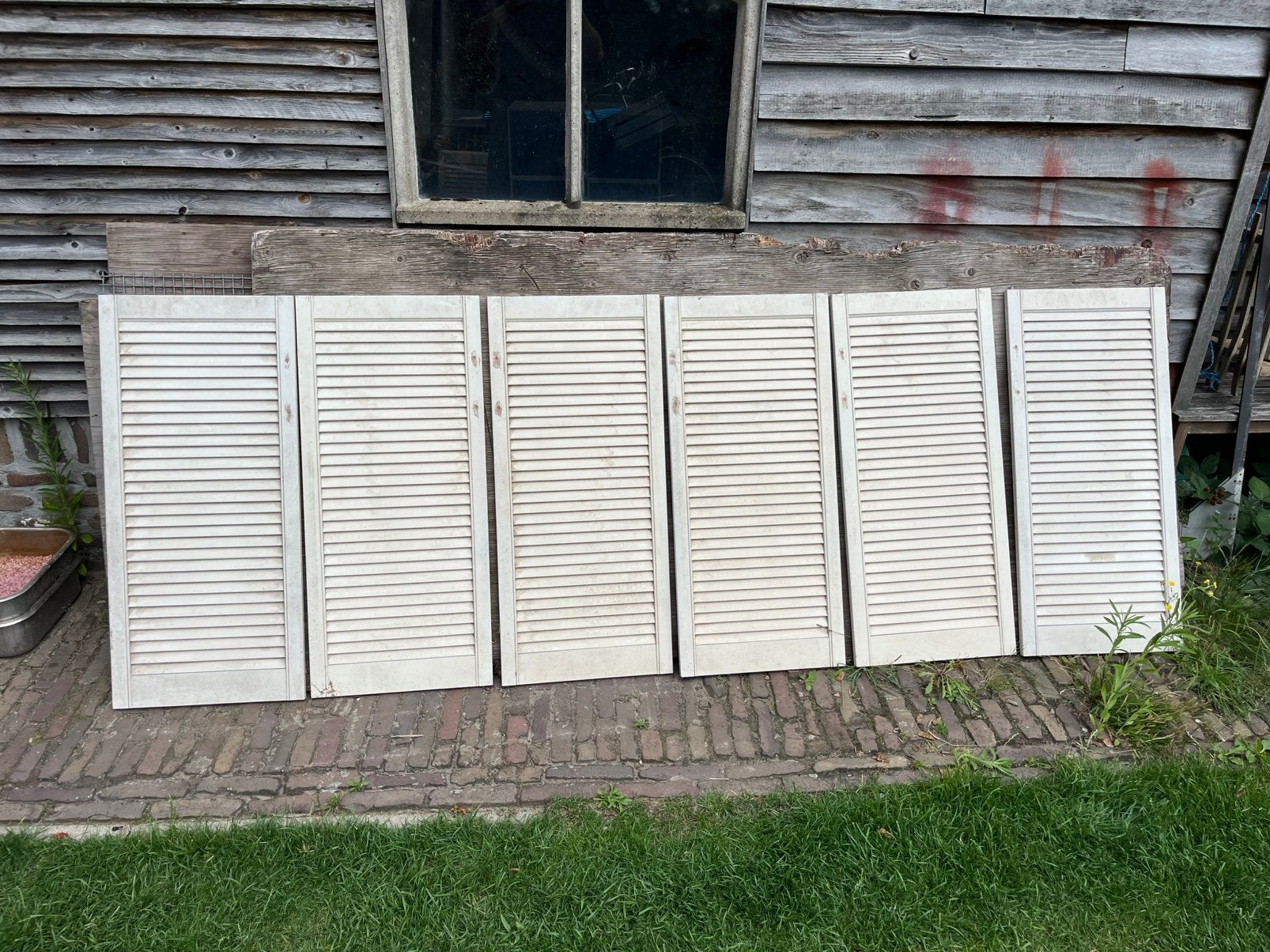 Louvre deurtjes, Ophalen, Gebruikt, Minder dan 80 cm, Binnendeur