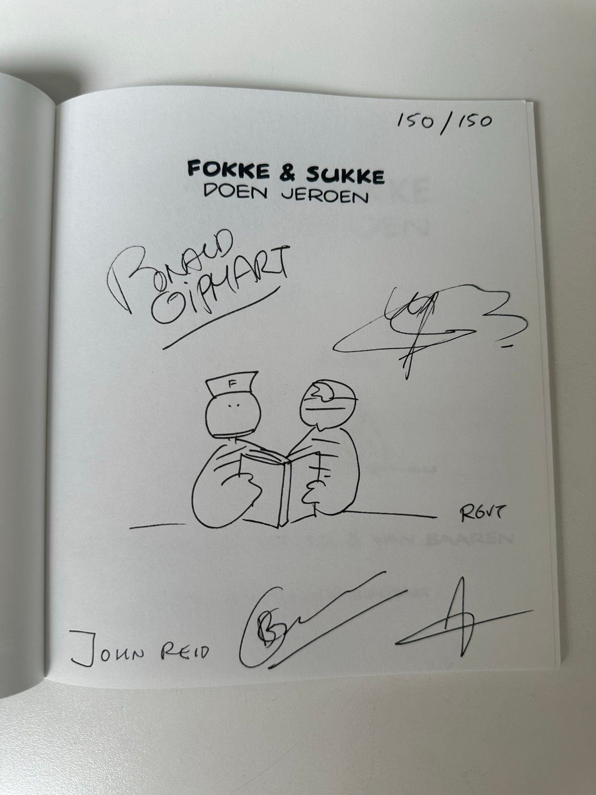 Fokke & Sukke Doen Jeroen - Gesigneerd door auteurs, Eén stripboek, Ophalen, Zo goed als nieuw