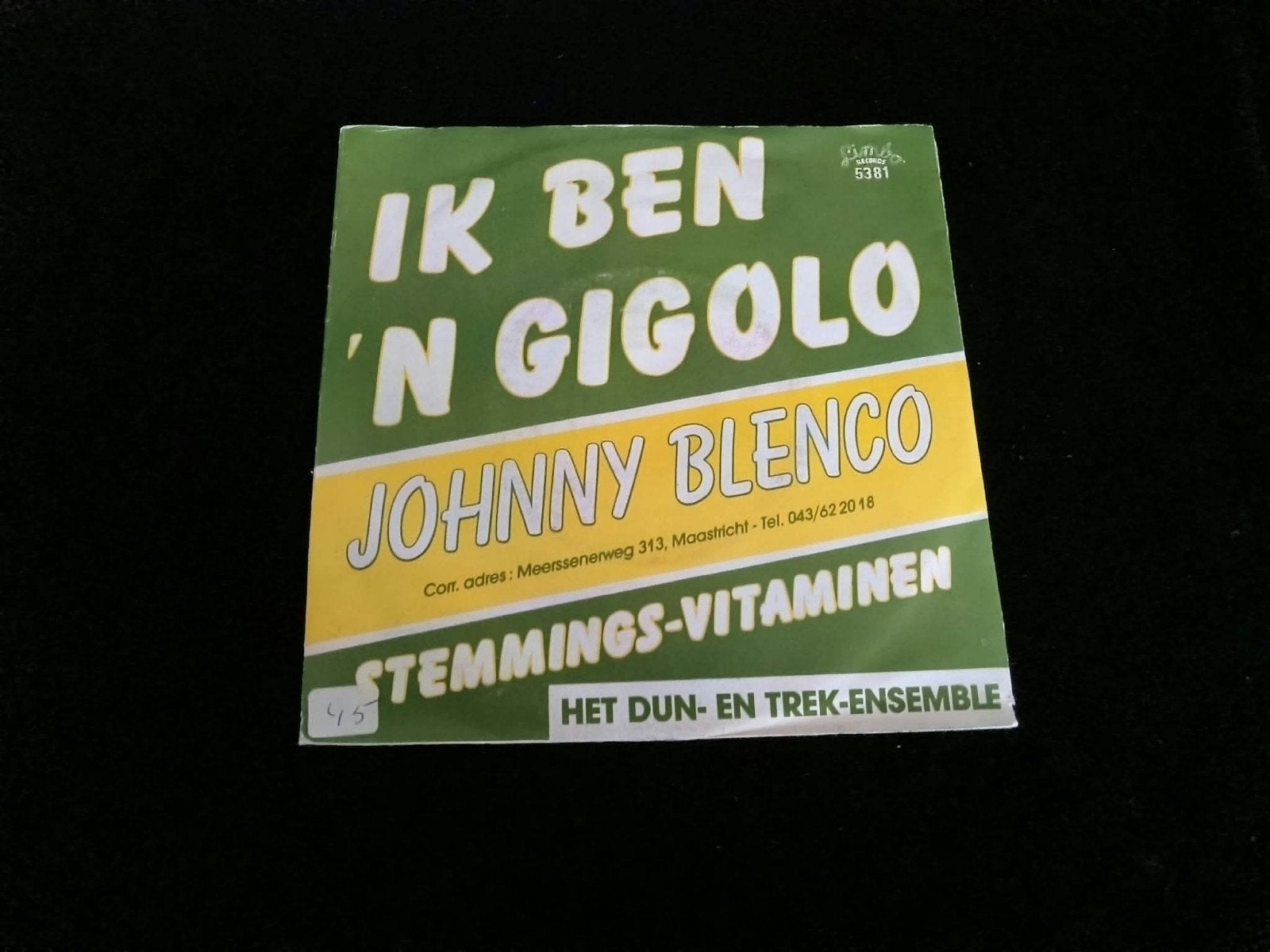 Johnny Blenco - Ik Ben 'n Gigolo / Stemmings-Vitaminen, Gebruikt, 7 inch, Ophalen of Verzenden, EP