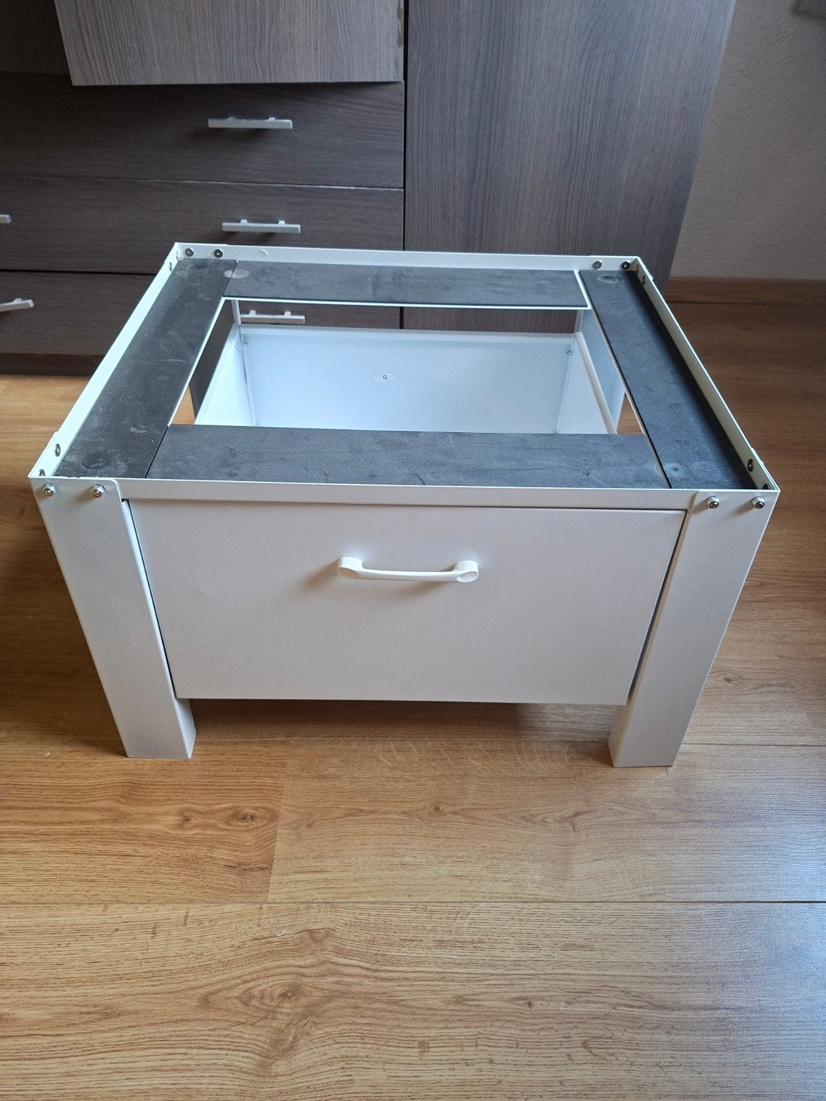 Wasmachine verhoger met lade - Wit, Ophalen, Zo goed als nieuw