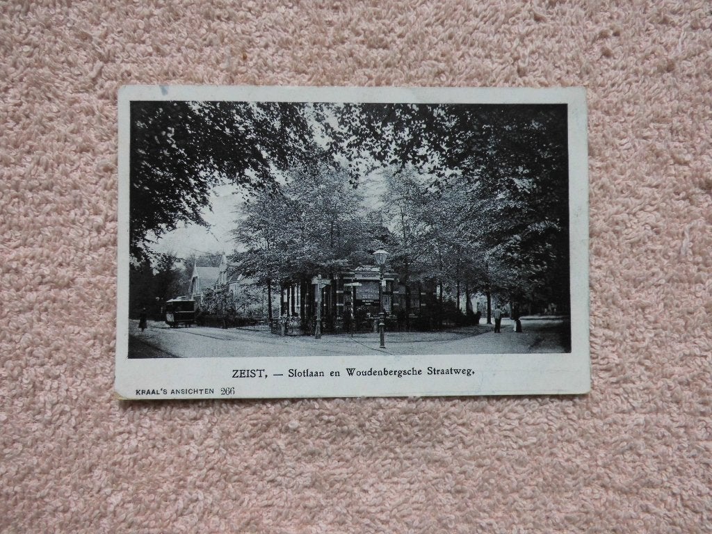 Zeist, Slotlaan en Woudbergsche Straatweg. 1909, Verzamelen, Ansichtkaarten | Nederland, Ophalen of Verzenden, Voor 1920, Gelopen