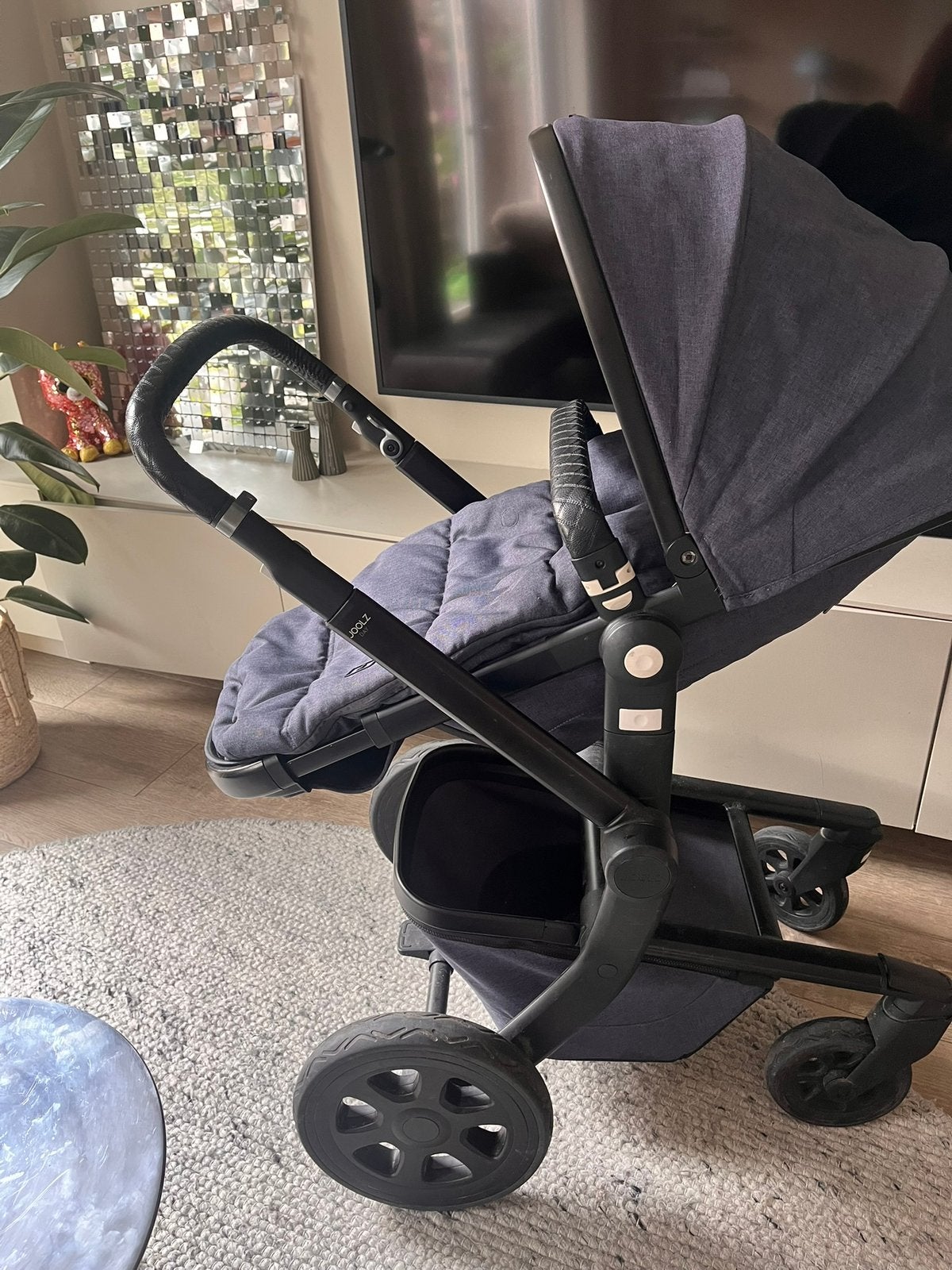 Joolz Day 3 Kinderwagen Denim Blauw met accessoires, Gebruikt, Combiwagen, Verstelbare duwstang, Ophalen