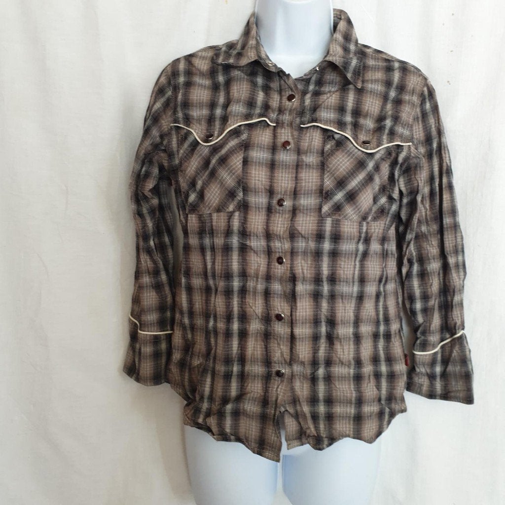Stoere bruin geruite blouse. Mt M merk Forecast, Kleding | Dames, Maat 38/40 (M), Bruin, ., Ophalen of Verzenden
