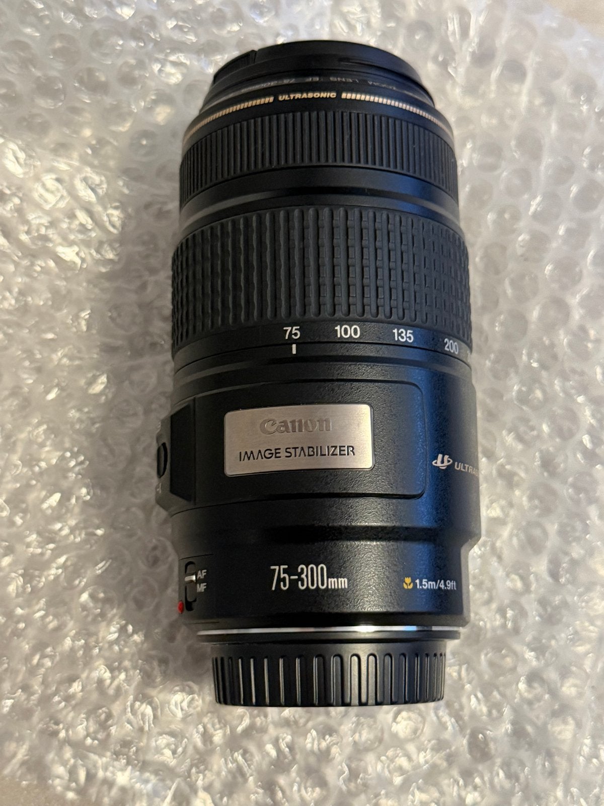 Canon EF 75-300mm f/4-5.6 IS USM Telelens, Audio, Tv en Foto, Canon, Autofocus, Zo goed als nieuw, Canon EF