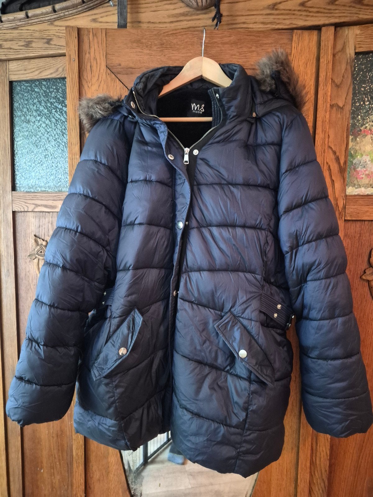 winterjas, Kleding | Dames, Ophalen of Verzenden, Gedragen, Maat 46/48 (XL) of groter, Blauw