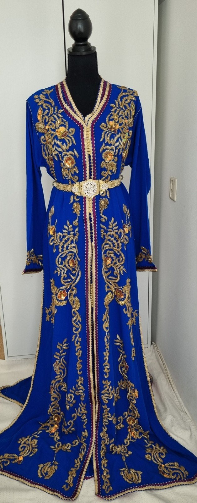 prachtige takchita, marokkaanse jurk, lebsa, Maat 38/40 (M), Overige typen, Blauw, Ophalen of Verzenden