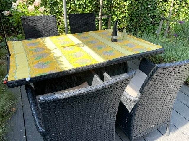 Borek Tuintafel met 4 stoelen, Ophalen, 4 zitplaatsen, Gebruikt, Rvs