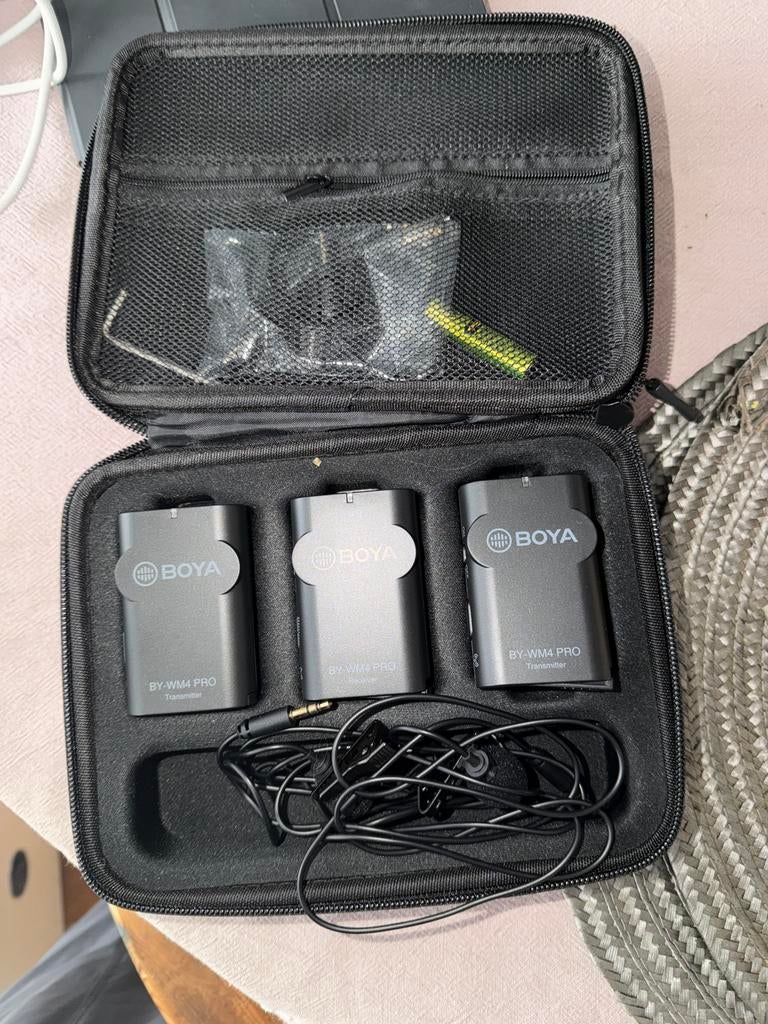 BOYA BY-WM4 PRO Draadloze Microfoon Set, Ophalen of Verzenden, Zo goed als nieuw, Overige typen, Draadloos