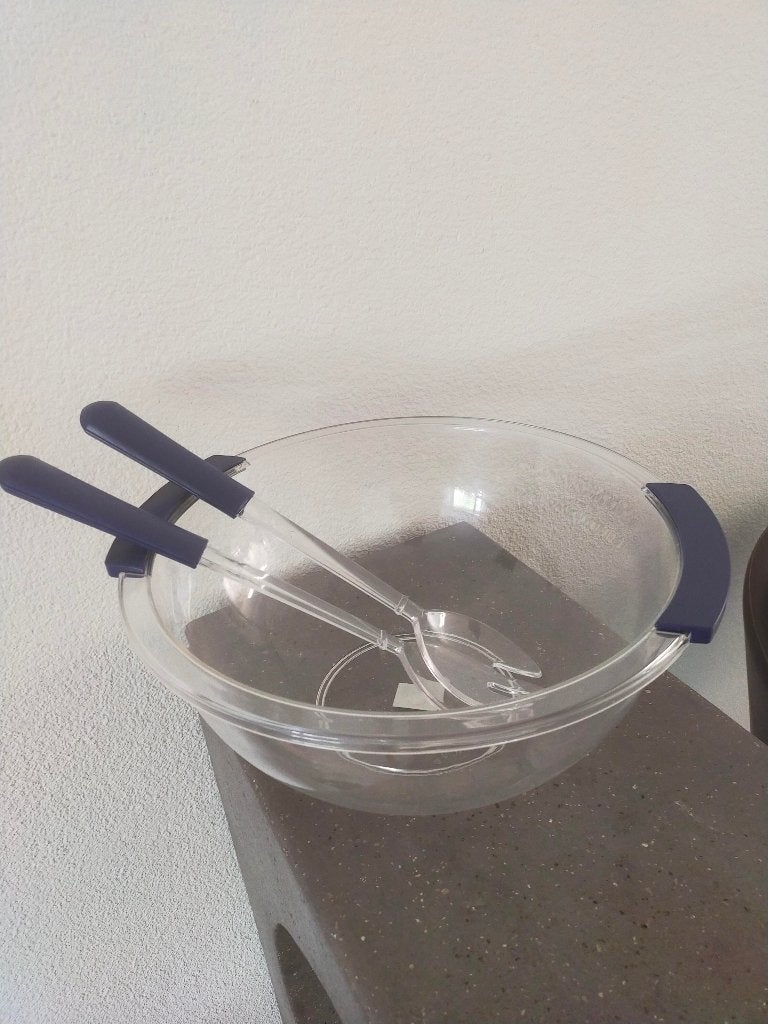 Plastic kom met bestek, Kunststof, Ophalen of Verzenden, Zo goed als nieuw, Kom(men)