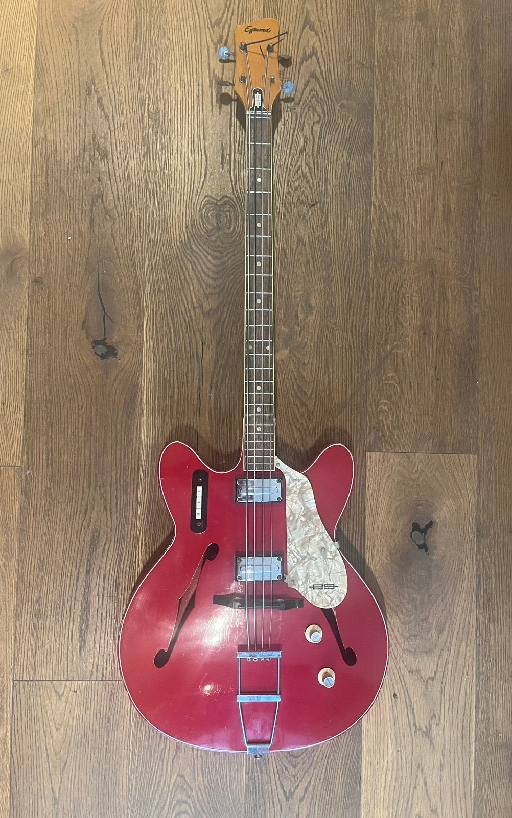 Egmond basgitaar jaren 60 – Made in Holland, Ophalen, Gebruikt, Hollow body, Overige merken