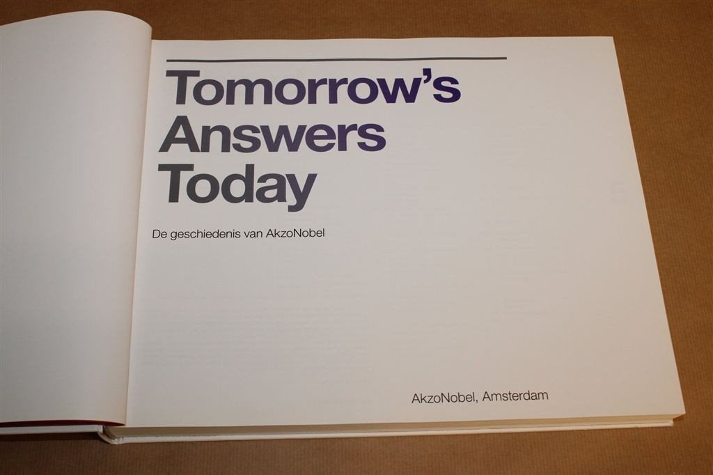 Tomorrow's Answers Today — Geschiedenis van AkzoNobel, Ophalen of Verzenden, Gelezen