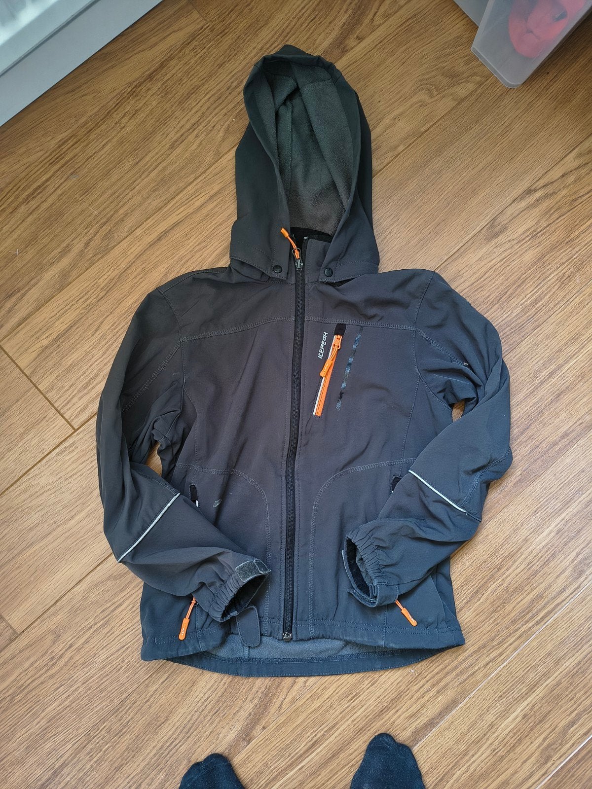 Icepeak jas maat 152 met afneembare capuchon en reflectie, Gebruikt, Jongen of Meisje, Ophalen of Verzenden, Icepeak