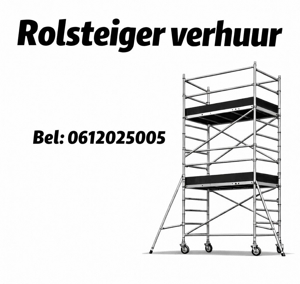 Te huur rolsteiger 90cm breed werkhoogte 7,2 meter, Ophalen, Zo goed als nieuw