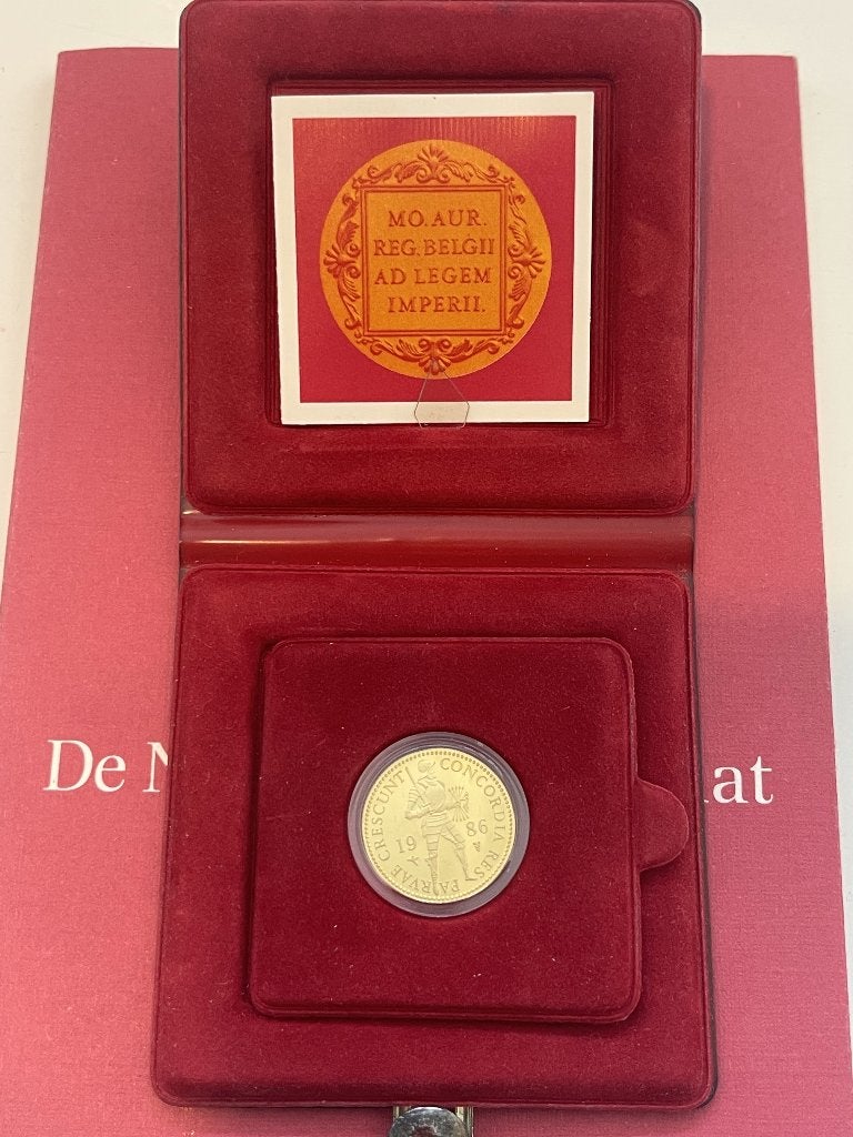 Gouden 983/1000 Dukaat 1986 in luxe mapje met boekje, Koningin Beatrix, Losse munt, Goud, Overige waardes