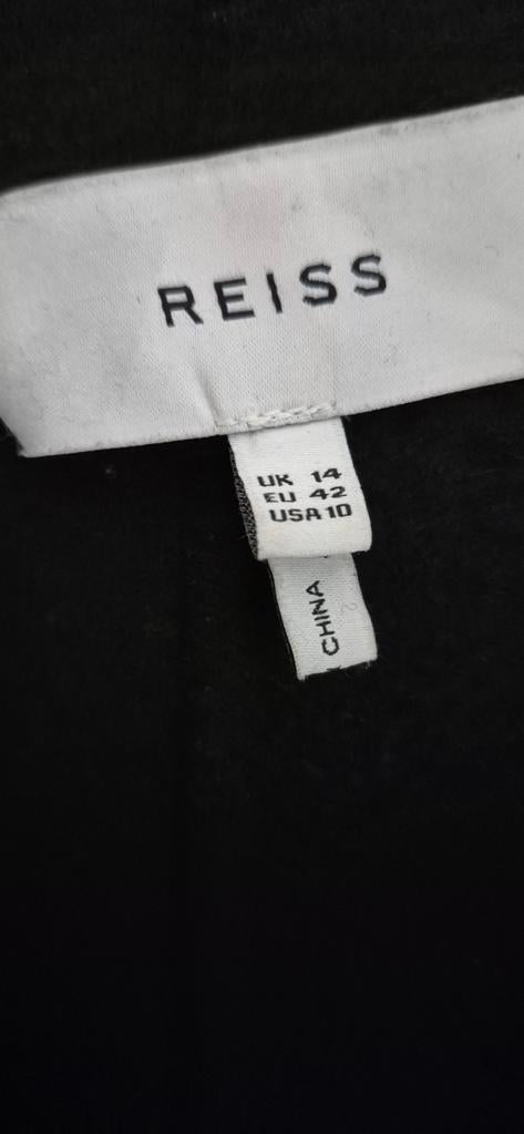 Reiss Zwarte Wollen Jas - Maat 42 (L), Reiss, Zwart, Maat 42/44 (L), Ophalen of Verzenden