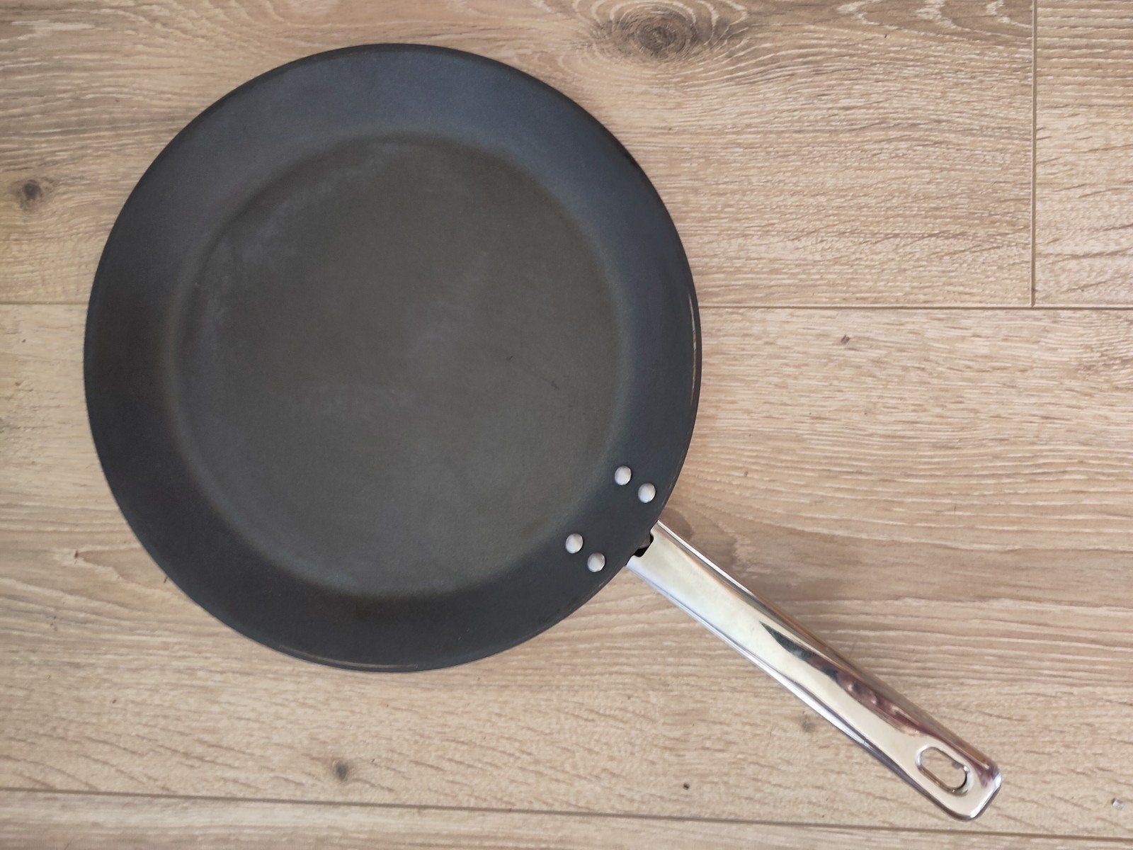 Gebruikte Koekenpan - Geschikt voor Inductie en Keramisch, Ophalen of Verzenden, Gebruikt, Rvs, Koekenpan of Braadpan